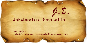 Jakubovics Donatella névjegykártya